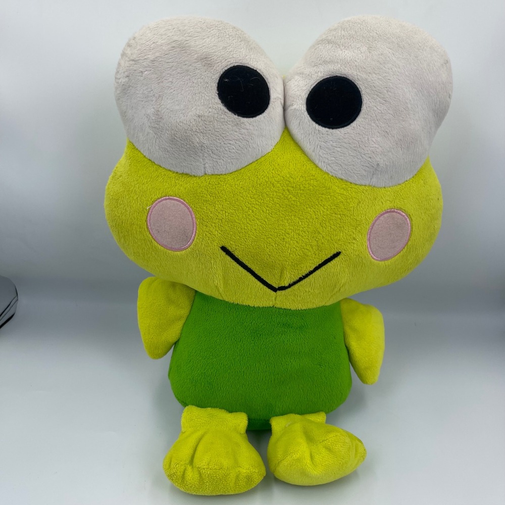 Sanrio Keroppi Plush 15.5 Fiesta Frog Stuffed Animal Hello Kitty Friends